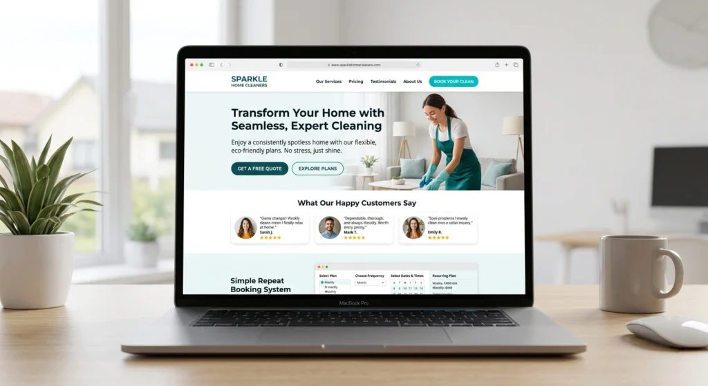 House Cleaning Fairfield conversion optimisation example The Moppsters