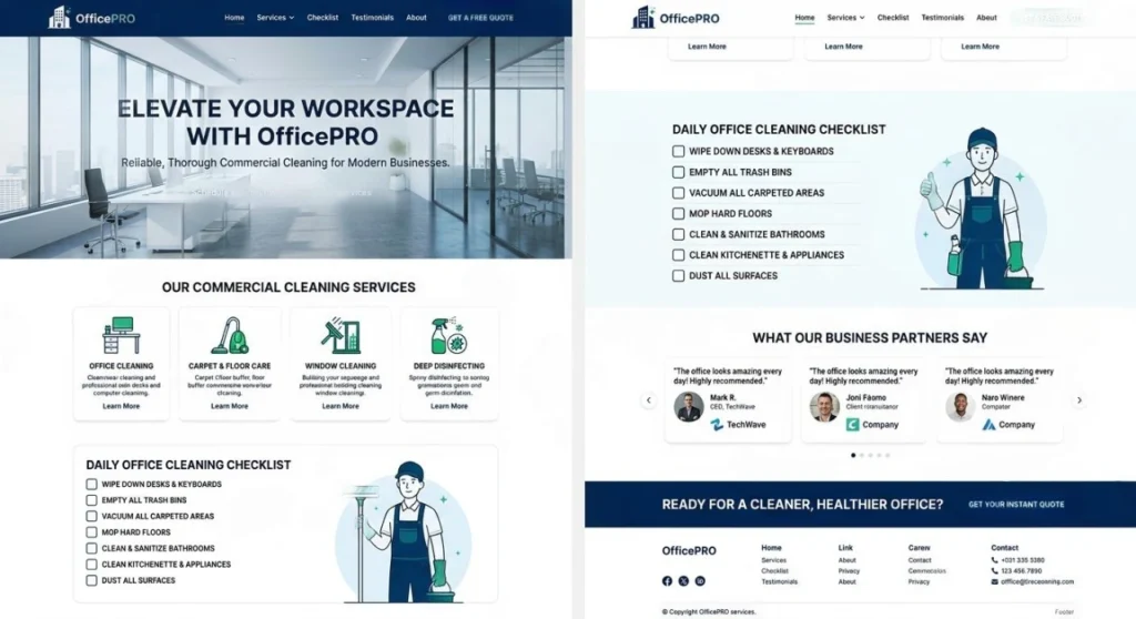 Office Cleaning Bankstown commercial service positioning example The Moppsters