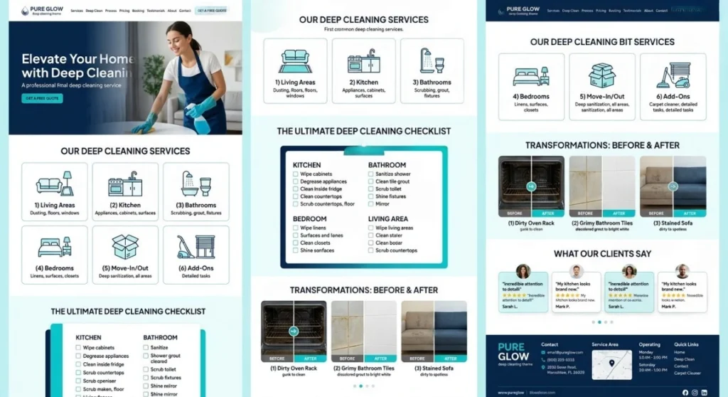 Deep Cleaning Penrith service page layout example The Moppsters