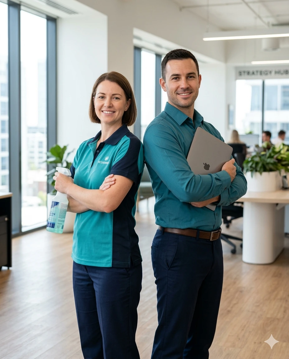 Professional cleaning team in Australia ready for work