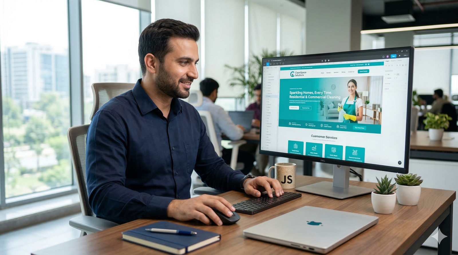 Website and campaign setup for cleaning company