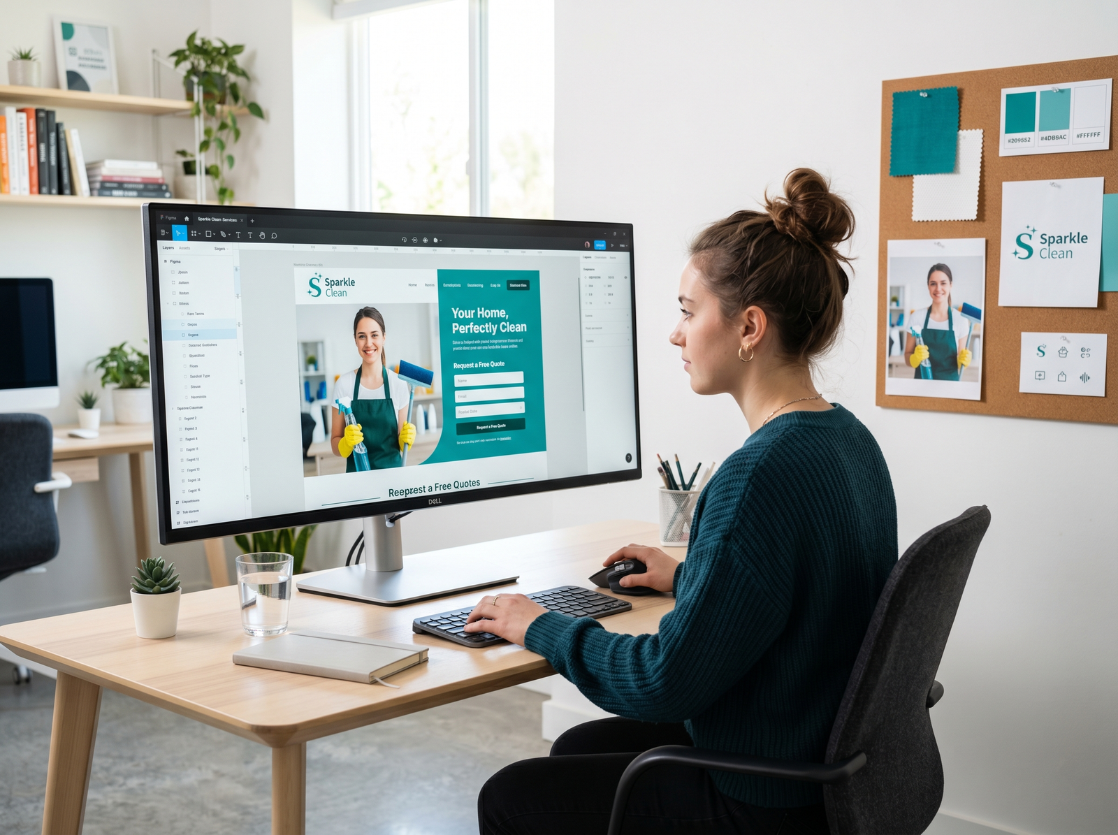 Custom website design for cleaning company with professional branding