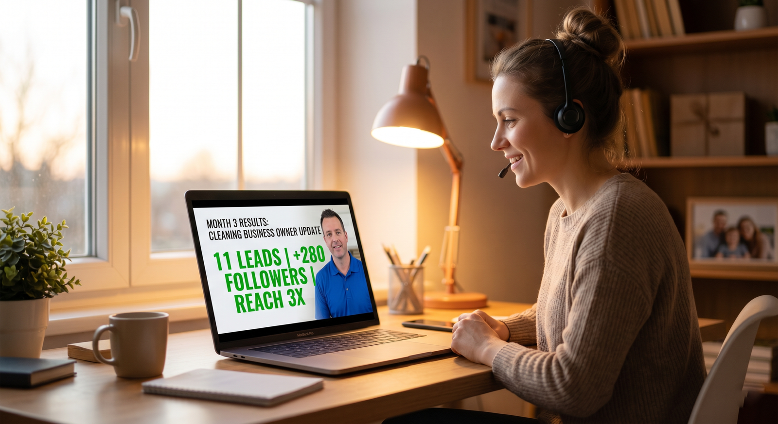 Monthly social media reporting and optimisation for cleaners