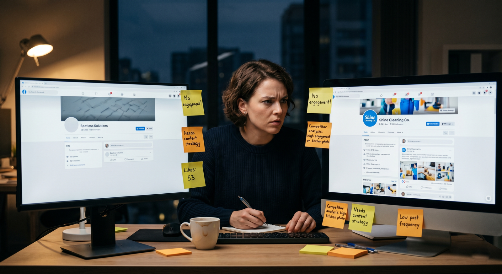 Social media audit and strategy for cleaning business