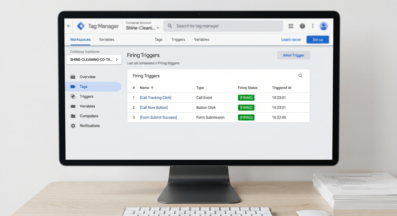 Retargeting campaigns for cleaning company website visitors